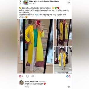 New Yellow Long Coat